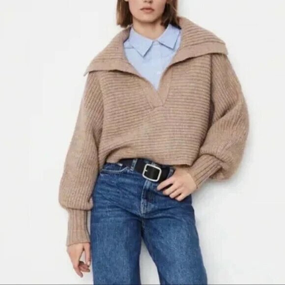 House of Harlow 1960 V Neck Pullover Sweater - sz Small - Picture 1 of 7